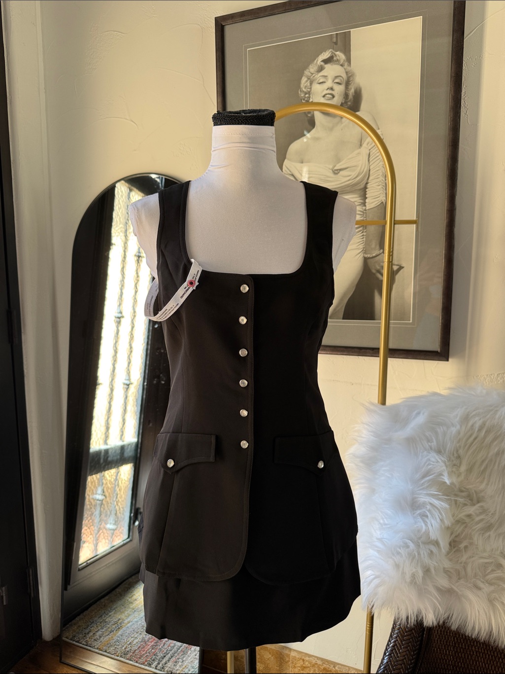 Amanda Uprichard Kya Western Romper In Black Nwt Small